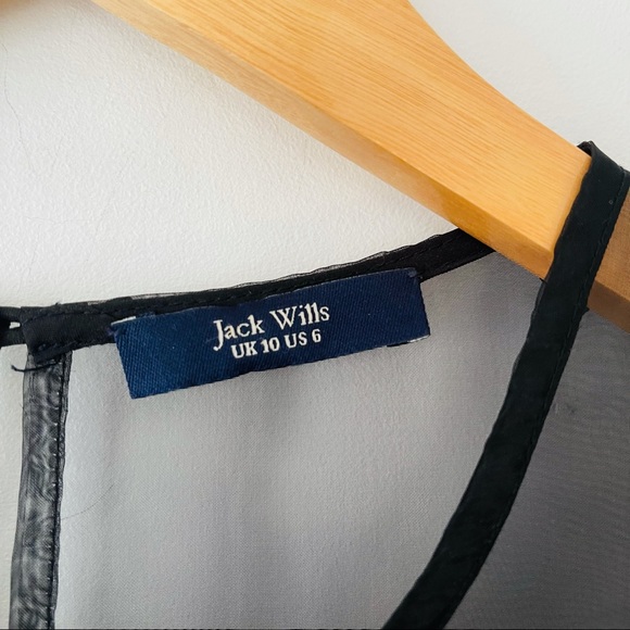 Jack Wills Tanyard Black Velvet Devore Dress - Picture 3 of 6